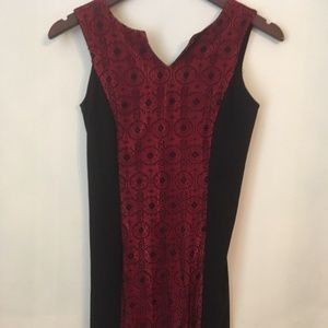 Eric & Lani JUNIORS Black & Red dress. Size XS.